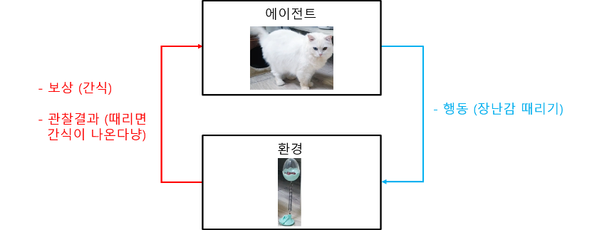 Schematic depiction of Reinforcement Learning (RL)